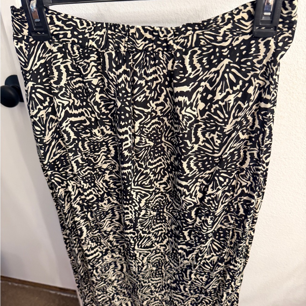 ba&sh Black and Cream Maxi Skirt